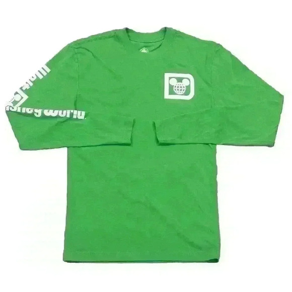 Disney Parks Adult Sz S Green Walt Disney World L/S Mickey Tee 
Shirt Casual - Picture 1 of 10